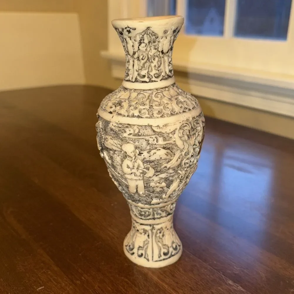 Carved candle holder